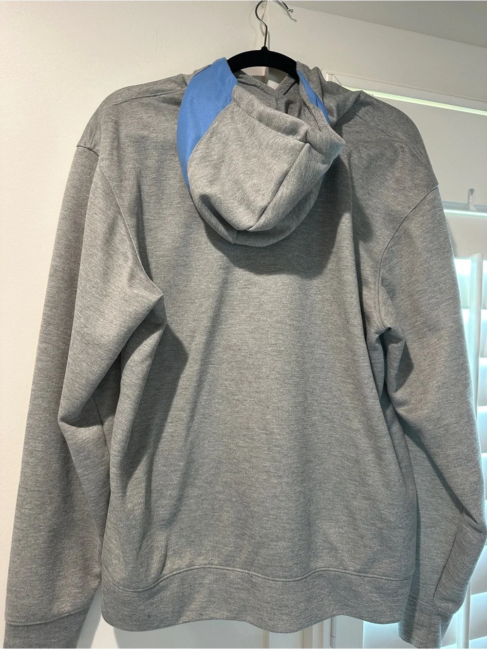 Jordan Men's Gray Pullover Hoodie with Navy Logos